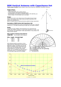 80M Vertical Antenna with Capacitance Hat