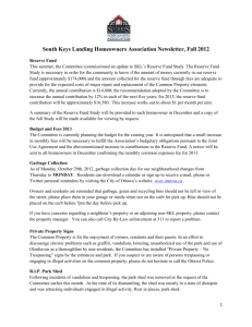 Oct 2012 newsletter - South Keys Landing Homeowners Association