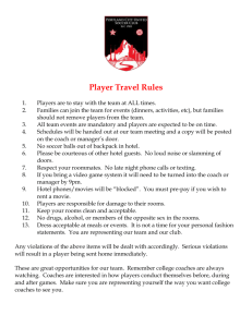 PCU Player Travel Rules