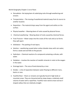 2: Erosion and Deposition Worksheet Answers