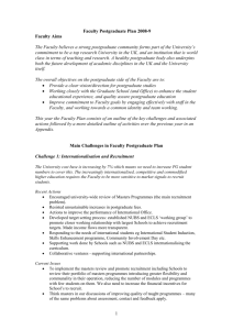 Faculty Postgraduate Plan 2006-7