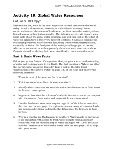 Activity 19: Global Water Resources