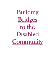 Building Bridges to the Disabled Community