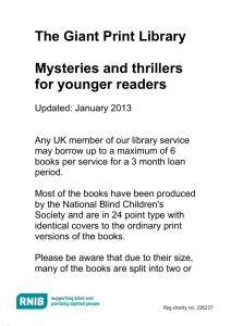 Thrillers for younger readers in Giant Print (Word, 200KB)