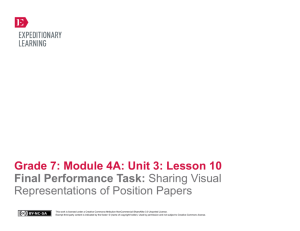 Grade 7: Module 4A: Unit 3: Lesson 10 Final Performance Task