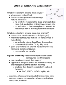 1 3.1 intro to organic chemistry note