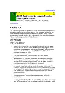 Environmental Issues: People`s Views and Practices
