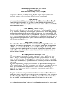 Info on Rules of Courtly Love