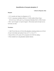 Quantification of inorganic phosphate, Pi