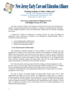 NJ EC and Education Alliance DHS 2014 Testimony