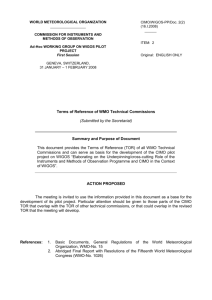Terms of Reference of WMO Technical Commissions