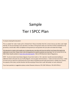 Tier 1 SPCC Plan