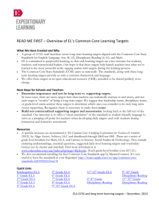 ELA Common Core State Standards and Long