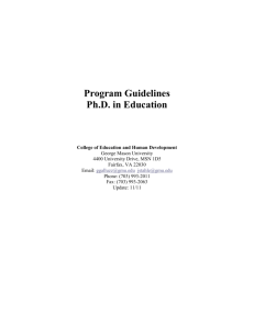 PhD: Program Guidelines  - College of Education and Human