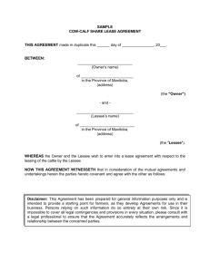 Cow-Calf Share Lease Agreement [form]