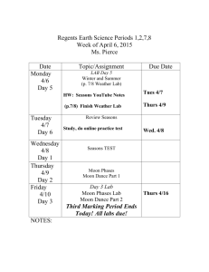 Regents Earth Science Periods - Red Hook Central School District