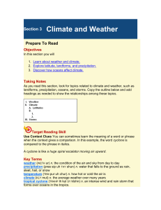 Section 3 Climate and Weather