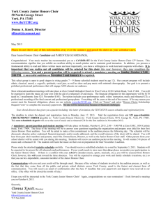 The York County JUNIOR Honors Choir