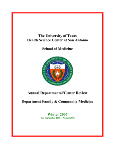 Annual Report - Family & Community Medicine
