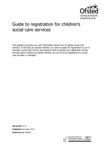 Guide to registration for childrens social care services (draft