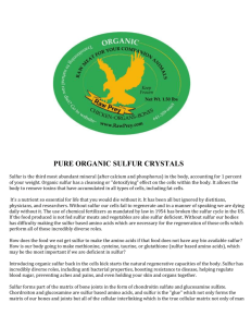 Pure Organic Sulfur Crystals
