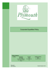 Equalities policy - Plymouth City Council