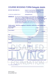 booking form - Disabled Living Foundation