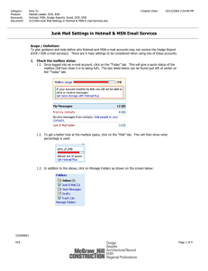 Junk Mail Settings in Hotmail & MSN Email Services - McGraw