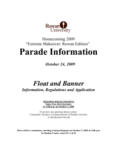 Recycling Guidelines – Homecoming 2009