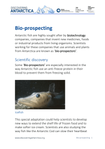 Bio-prospecting - Discovering Antarctica
