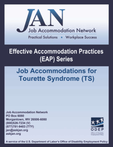 Effective Accommodation Practices Series: Tourette Syndrome