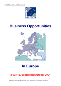 Business Opportunities - London Chamber of Commerce and Industry