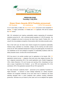 Green Gown Awards 2013 Finalists announced
