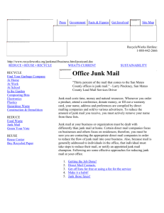 Office Junk Mail | San Mateo County RecycleWorks | Reuse
