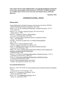Some useful reference books (bibliographies/handbooks