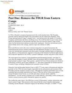 Past Due: Remove the FDLR from Eastern Congo