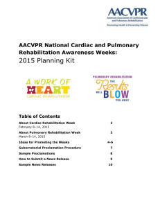 Cardiac Rehabilitation Week - AACVPR