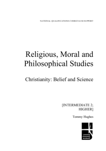 RMPS: Christianity - Belief and Science for Intermediate 2 and Higher