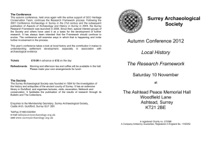 Surrey Archaeological Society - The Sussex Archaeological Society