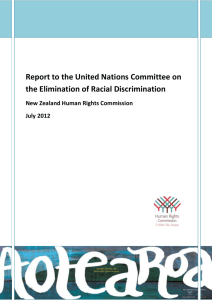 Report to the United Nations Committee on the Elimination of Racial