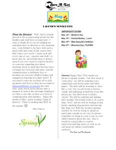 Lakeview May 2013 Newsletter