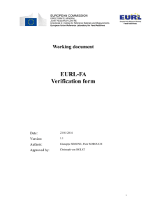 CRL-FA Technical Guide: Protocol for verification studies of single