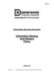 Information backup and restore policy