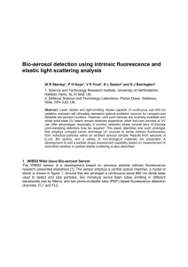 Bio-aerosol detection using intrinsic fluorescence and