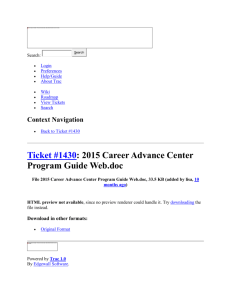 2015 Career Advance Center Program Guide Web on Ticket