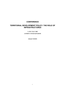 territorial development policy: the role of infrastructures