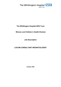 Job Description - Whittington Hospital
