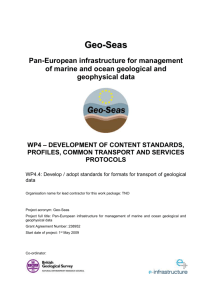 Standards for transport of geological data - Geo-Seas