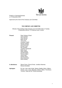 Company Law Committee meeting minutes for 13 December 2005