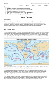 Ocean Current Article & Questions in class Assignment